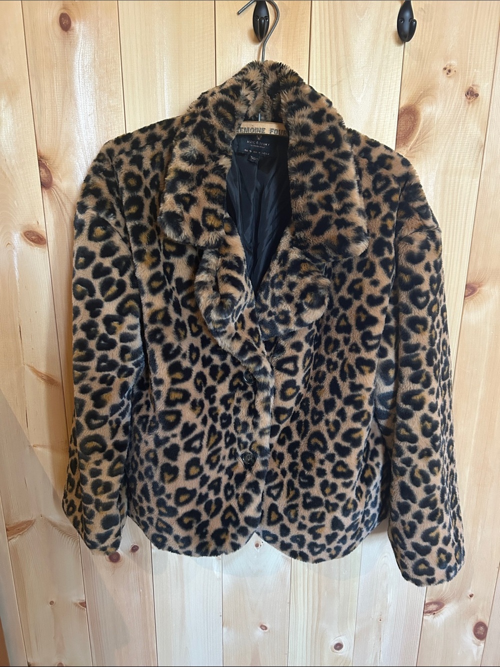 Leopard Print Faux Fur Jacket